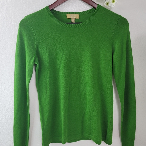 CHARTER CLUB LUXURY EMERALD 100% MERINO WOOL CREW-NECK LIGHTWEIGHT Pullover - Picture 1 of 13